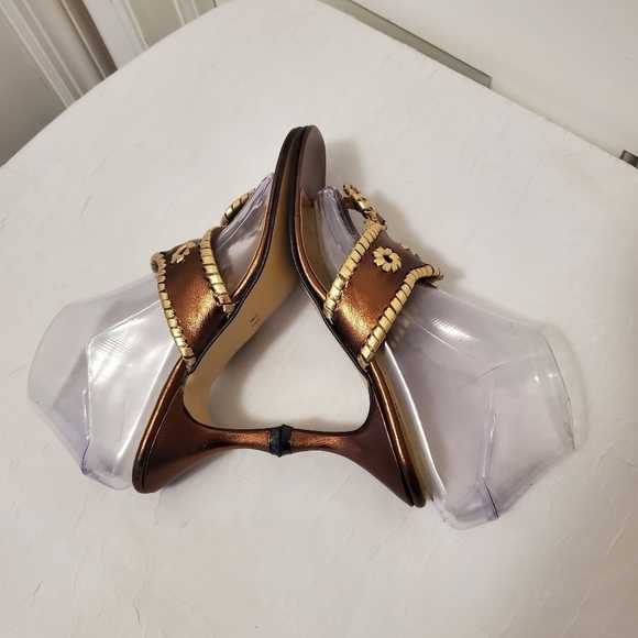 Jack Rogers Brown and Gold Sandals - Picture 4 of 8